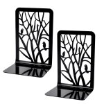 Support de serre - livres antid�rapant en m�tal noir, bouchon de livre lourd de bureau