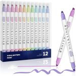 Surligneur, 12 couleurs pointe biseautée surligneurs pastel marqueurs et surligneurs fluo, pour salle ... Surligneur, 12 couleurs pointe biseautée surligneurs pastel marqueurs et surligneurs fluo, pour salle ...