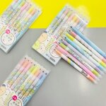 Surligneur de couleur p�le dr�le de sumikko gurashi, stylo effa�able fluorescent, marqueurs d'art, papeterie ...