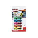 Surligneur - edding - 7 mini - pack de 5 - encre a base d'eau - pointe 1 - 3 mm