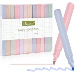 Surligneurs esthtiques, 12 pc surligneurs couleurs assorties no bleed dry fast easy to hold, pastel ...