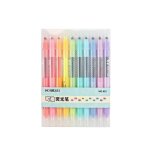 Surligneurs fluorescents effa�ables a double extr�mit�, 10 pi�ces, marqueurs a la craie liquide pastel, ...