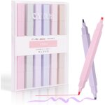 Surligneurs pastel, 6pcs double t�te surligneurs pastel esth�tiques de la bible, highlighters de mignon, ...