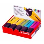 Surligneur stabilo boss original bo�te de 10 pi�ces en couleurs assorties (4 x jaune, 2 x bleu, 2 x rose ...