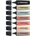 Surligneurs - stabilo boss original - couleur naturel - assortiment 8 teintes
