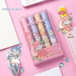 Surligneurs a t�te souple de dessin anim� pour filles, marqueurs artistiques, stylo de couleur fluorescent, ...
