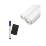 Tableau blanc adh�sif avec marqueur et gomme bismark 328319