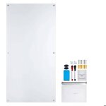 Tableau blanc magn�tique en verre - duoku - 72 x36  - tableau effa�able a sec sans cadre - montage mural ...
