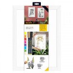 Tableau mural ardoise blanc / bois 60x40 cm - securit