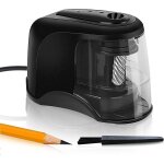 Taille - crayon electrique avec lame h�lico�dale, alimentation usb, grand bac a copeaux, s�curit� d'arr�t ...