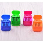 Taille - crayon haut de gamme a double trou, bo�te a copeaux int�gr�e, mat�riaux non toxiques, compact ...