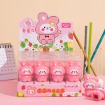 Taille - crayon lapin mignon 24 pices / lot, kawaii, mini ours, raboteuse, papeterie crative, cadeau ...