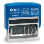 Tampon encreur s 120 / wd formule / date 4mm bleu espagnol / colop bicolore