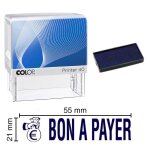 Tampon encreur bon a payer colop printer 40 59x23mm bleu