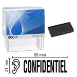 Tampon encreur confidentiel colop printer 40 59x23mm noir