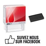 Tampon encreur facebook colop printer 20 38x14mm noir