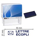 Tampon encreur lettre ecopli colop printer 40 59x23mm bleu