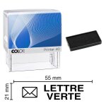 Tampon encreur lettre verte colop printer 40 59x23mm noir
