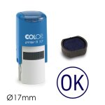 Tampon encreur ok colop printer r17 17mm bleu