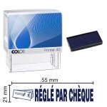 Tampon encreur réglé par chèque colop printer 40 59x23mm bleu Tampon encreur réglé par chèque colop printer 40 59x23mm bleu
