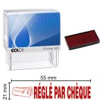 Tampon encreur r�gl� par ch�que colop printer 40 59x23mm rouge