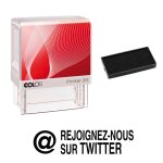 Tampon encreur rejoignez nous sur twitter colop printer 20 38x14mm noir