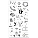 Tampons transparents en route vers no�l - 39 pcs