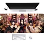 Tapis de clavier de jeu pour garons, simple face, dessin anim, tueur de dmons, en caoutchouc, pour ...