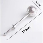 Tasse de secoueur de cuisine en acier inoxydable, tamis a sucre, plumeau de cacao, gteau cuit au four, ...