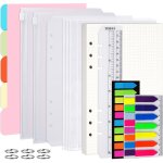 Teppc - 115pcs a5 feuillets mobiles set, 6 trous vierge papier de recharges, recharge papier en en quadrillé ... Teppc - 115pcs a5 feuillets mobiles set, 6 trous vierge papier de recharges, recharge papier en en quadrillé ...