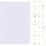 Teppc - 7 feuilles transparent intercalaires a5 plastique, pour classeur a5 6 anneaux, séparateurs a5 ... Teppc - 7 feuilles transparent intercalaires a5 plastique, pour classeur a5 6 anneaux, séparateurs a5 ...