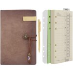 Teppc - a6 carnet de notes en papier doublé de journal cuir - reliure a 6 anneaux rechargeable ecriture ... Teppc - a6 carnet de notes en papier doublé de journal cuir - reliure a 6 anneaux rechargeable ecriture ...