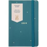 Teppc - - agenda de poche quotidien - janvier a dcembre 2024 - similicuir vert sapin - planificateur ...