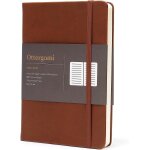 Teppc - carnet de notes a5 lign, 144 pages, marron - carnet de notes cuir vegan 15 x 21 cm - papier ...