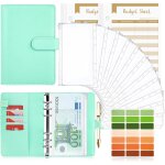 Teppc - classeur a6 en pu cuir, 26pcs housse de cahier 6 anneaux remplissable avec pochettes transparentes ... Teppc - classeur a6 en pu cuir, 26pcs housse de cahier 6 anneaux remplissable avec pochettes transparentes ...