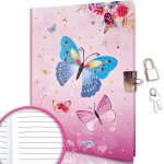 Teppc - papillon carnet secret fille, 17, 8x13, 5cm 80 feuilles lignées journal intime fille avec cadenas ... Teppc - papillon carnet secret fille, 17, 8x13, 5cm 80 feuilles lignées journal intime fille avec cadenas ...