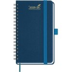 Teppc - petit agenda 2025 2026 de poche spirale 15, 5 x 9 cm agenda semainier 25 26 avec double horaire ...