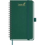 Teppc - petit agenda 2025 2026 de poche spirale 15, 5 x 9 cm agenda semainier 25 26 avec double horaire ...