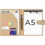 Teppc - porte - bloc a5 en cuir avec fermeture magntique, porte - bloc - notes, bloc - notes a5 et stylo ...