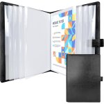 Teppc - porte - documents a4 a 30 pochettes en similicuir pu pour bureau, ecole, collection, cadeau Teppc - porte - documents a4 a 30 pochettes en similicuir pu pour bureau, ecole, collection, cadeau