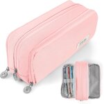 Teppc - trousse a crayons, grande capacit trousse scolaire pour garcon fille, sac a crayons avec 3 compartime ...