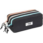 Teppc - - trousse scolaire teknik noire pour enfants - en polyester 600d résistant - 3 compartiments, ... Teppc - - trousse scolaire teknik noire pour enfants - en polyester 600d résistant - 3 compartiments, ...