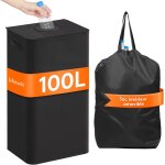 Teppd - 100l collecteur de bouteilles avec couvercle, poubelle tri selectif pour plastique, bouteilles ...
