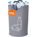 Teppd - 115l collecteur de bouteilles, poubelle tri selectif pour plastique, bouteilles verre, poubelle ...