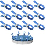 Teppd - 12 pices pince a ressort pour bache piscine, pince serviette plage avec feuille de protection, ...