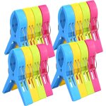 Teppd - lot de 16 grandes pinces a linge 4 couleurs - pinces a serviette de plage - pinces coupe - vent ... Teppd - lot de 16 grandes pinces a linge 4 couleurs - pinces a serviette de plage - pinces coupe - vent ...