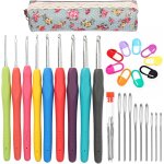 Teppd - 29 pcs set 9 yards 9 couleurs en acier allié crochet set avec poignée ergonomique, grand ensemble ... Teppd - 29 pcs set 9 yards 9 couleurs en acier allié crochet set avec poignée ergonomique, grand ensemble ...