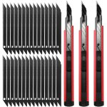 Teppd - 3 cutter a lames cutter 9mm, cutter plastique métal 30 lames 9 mm - blocage de la lame cutter ... Teppd - 3 cutter a lames cutter 9mm, cutter plastique métal 30 lames 9 mm - blocage de la lame cutter ...