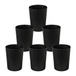 Teppd - lot de 6 corbeilles de 7, 2 l x 6 - pour salle de bain, cuisine, bureau a domicile, dortoirs ...