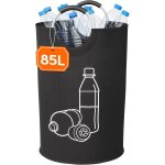 Teppd - 85l collecteur de bouteilles, poubelle tri selectif pour plastique, bouteilles verre, poubelle ...